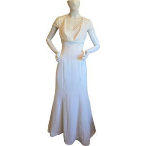 JS COLLECTION Royalty Inspired Cowlneck Wedding Gown sz 8